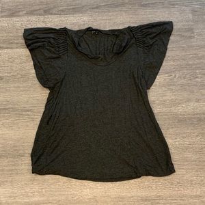 Theory Dark Gray Short Sleeve Top